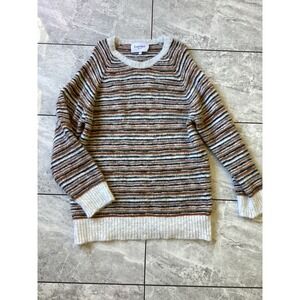 Corridor New York Mens Baby Alpaca Blend Striped Crewneck Sweater XL Multi Color